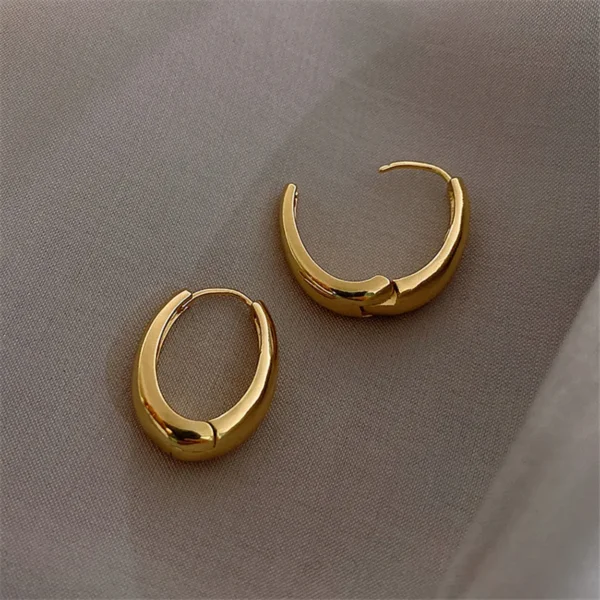 Metal Hoop Earrings - Image 4