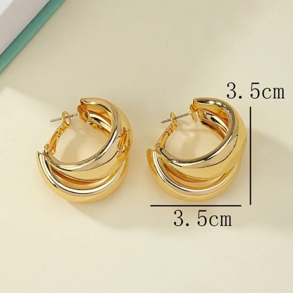 Chunky Hoop Earrings - Image 4