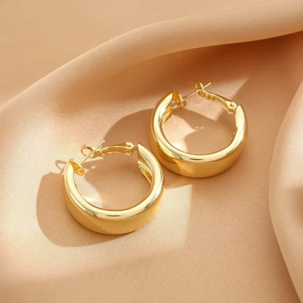 Metal Hoop Earrings - Image 2