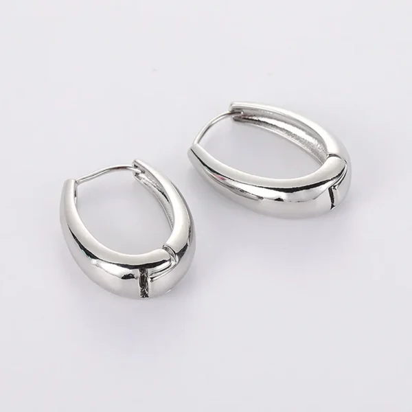 Metal Hoop Earrings - Image 3