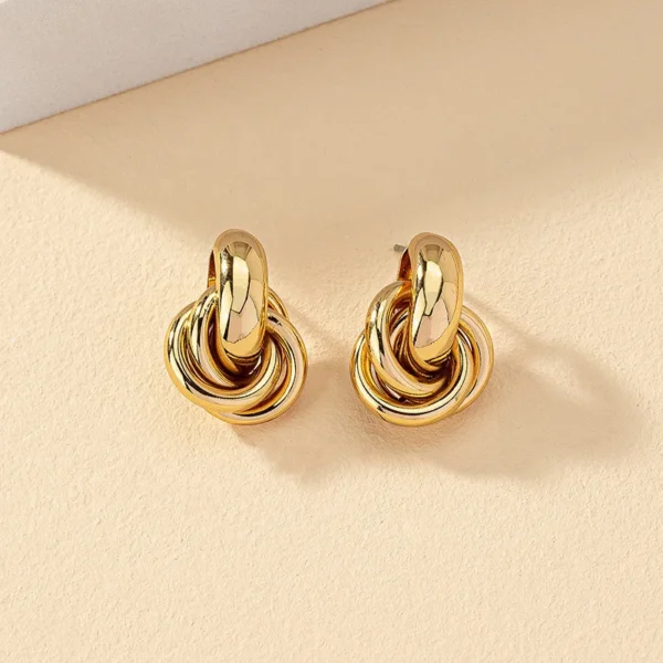 Knot Hoop Earrings - Image 2